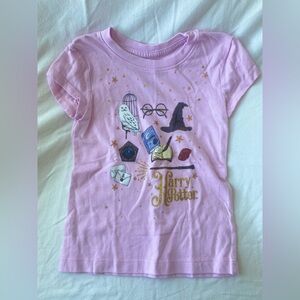 Harry Potter Pink Short Sleeve Cartoon Tee